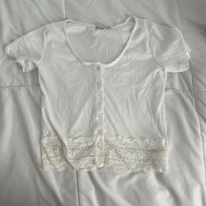 White lace shirt